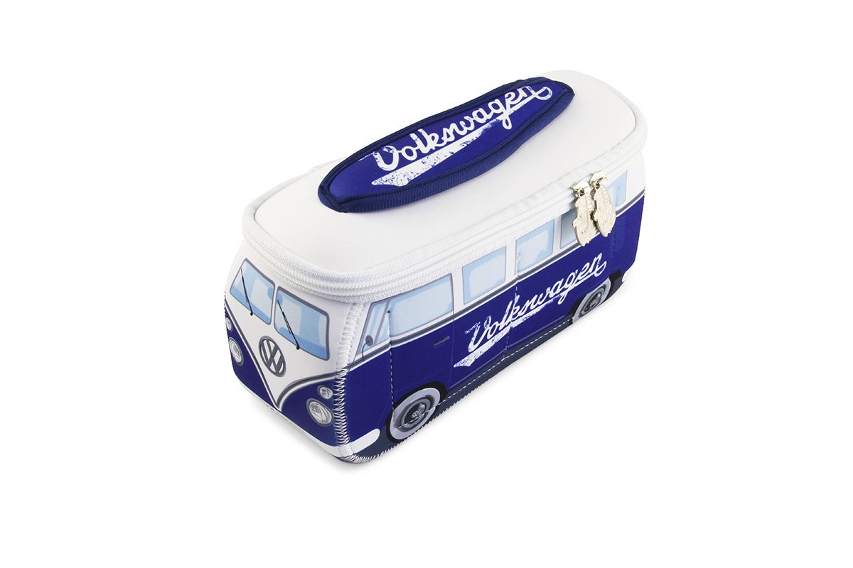Original VW Bulli T1 Bus 3D Neopren Mäppchen-Klein, blau