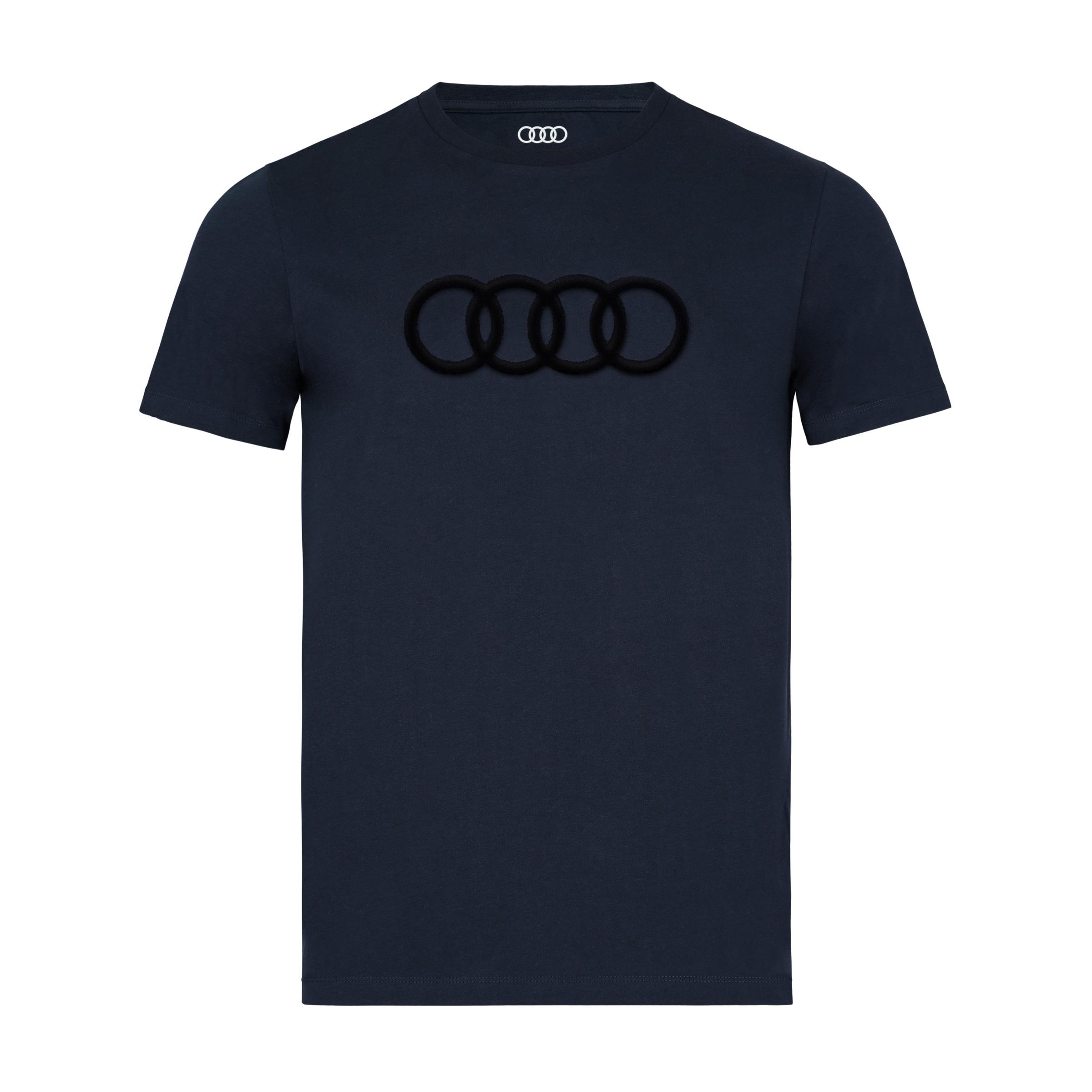 Original Audi T-Shirt Ringe, Herren, dunkelblau T Shirt, B-Ware