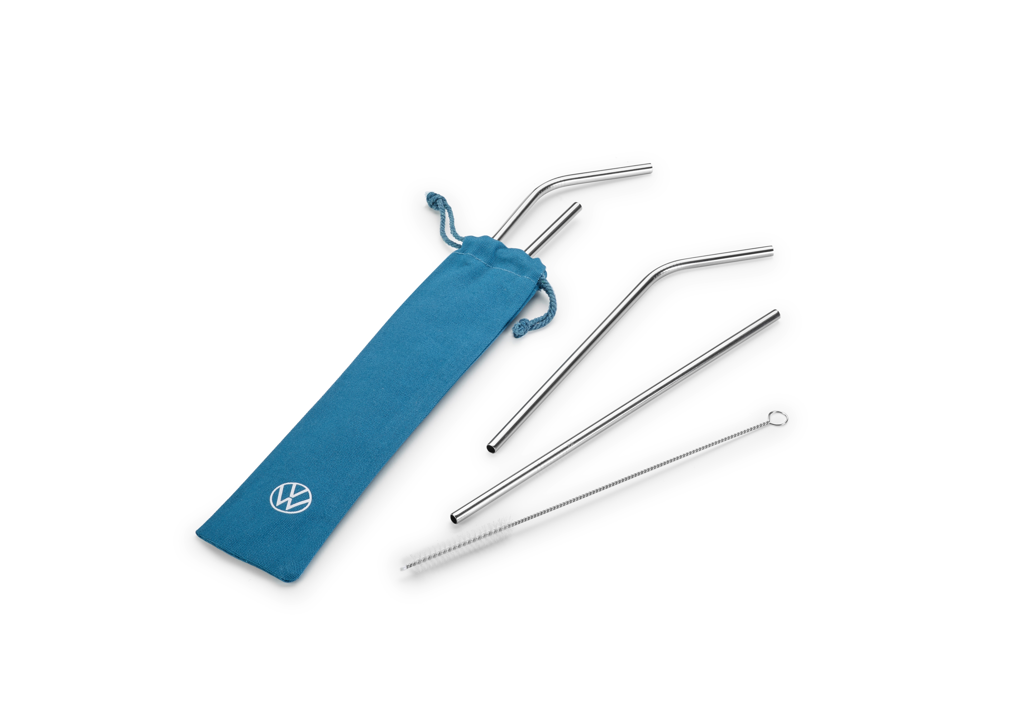Original Volkswagen Trinkhalm Set Edelstahl Strohhalm