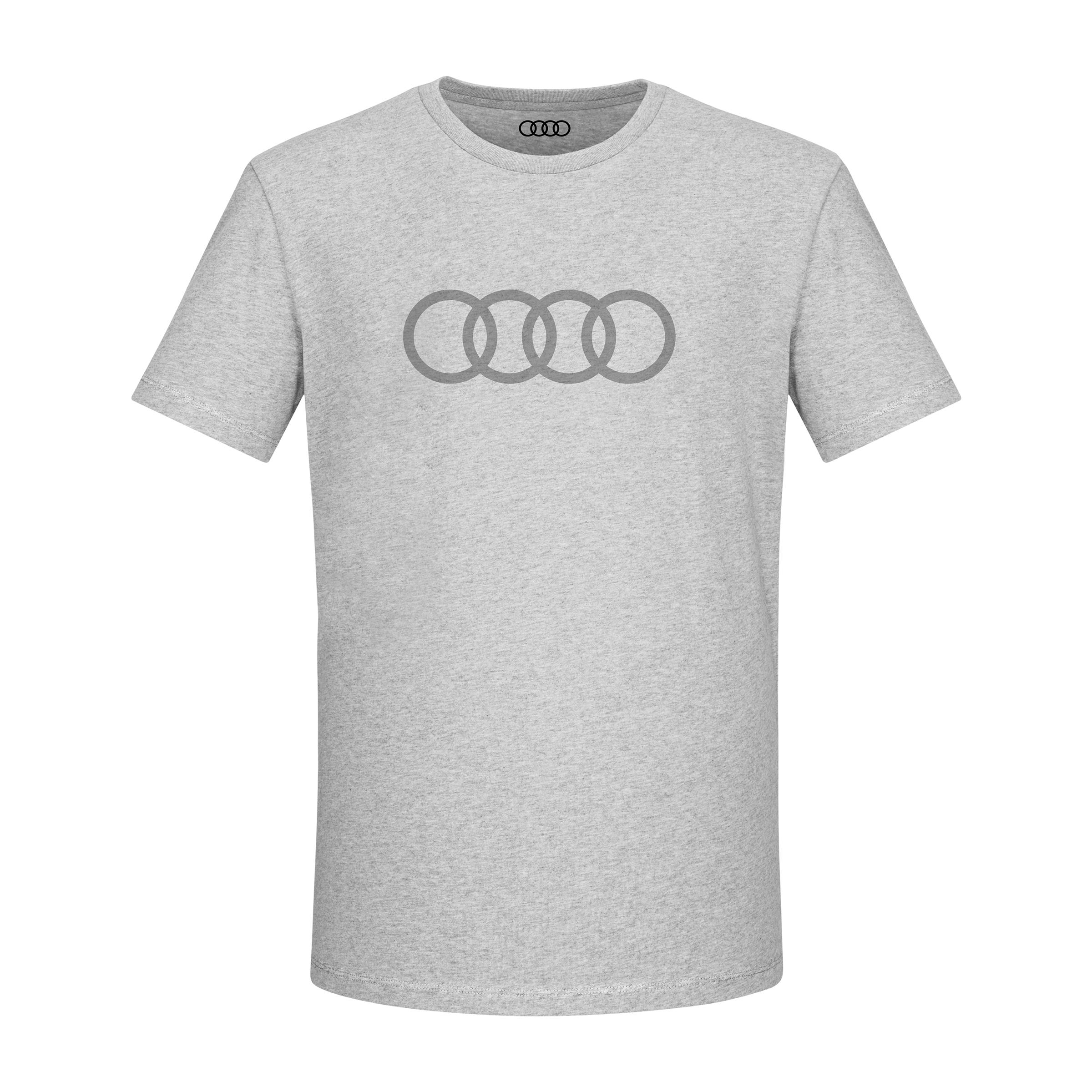 Original Audi T-Shirt Ringe, Herren, grau