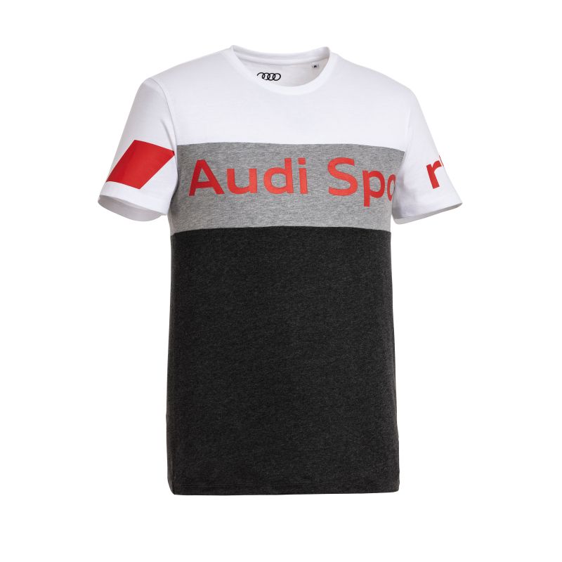 Original Audi Sport Herren T-Shirt grau weiß