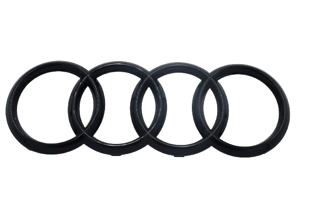 Original Audi Q3 RSQ3 Emblem Schriftzug Audi Ringe schwarz-glänzend vorne