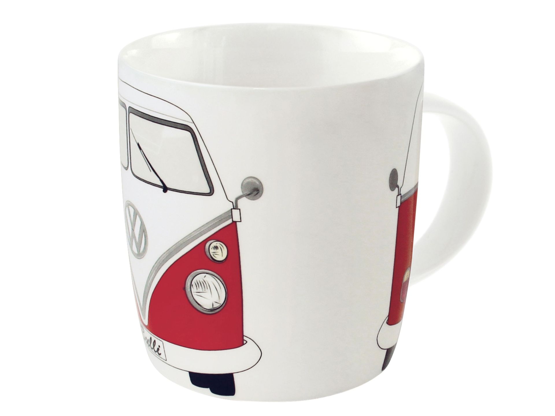 Original VW Bulli T1 Bus Kaffeetasse Kaffeebecher 370ml, rot