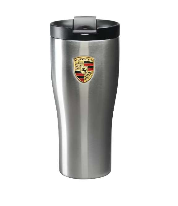 Original Porsche Thermobecher - Edelstahl Wappen Logo Emblem