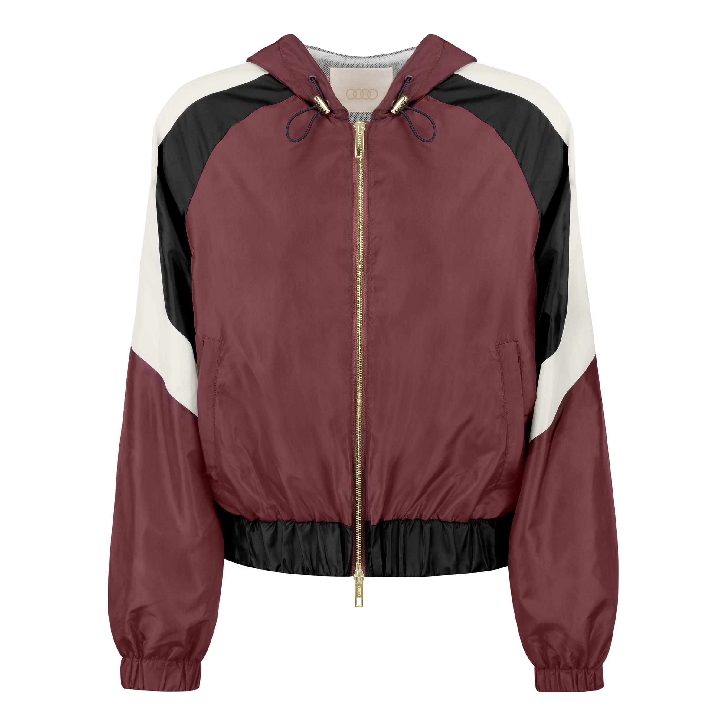 Original Audi Windbreaker, Jacke Damen, bordeaux-schwarz