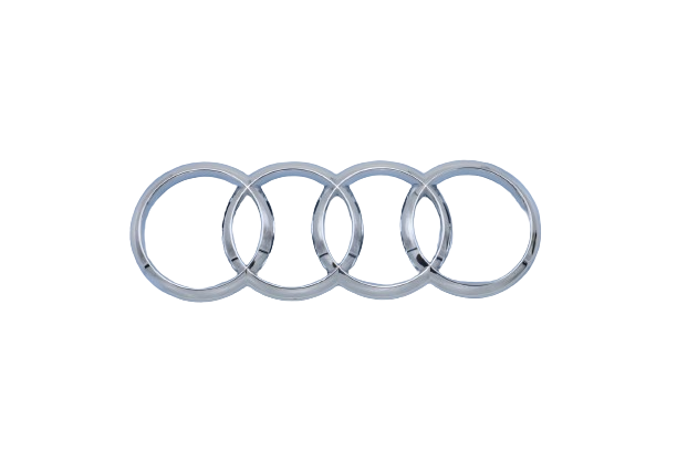 Original Audi A4 A6 RS4 RS6 Schriftzug Audi Ringe, Chrom, hinten