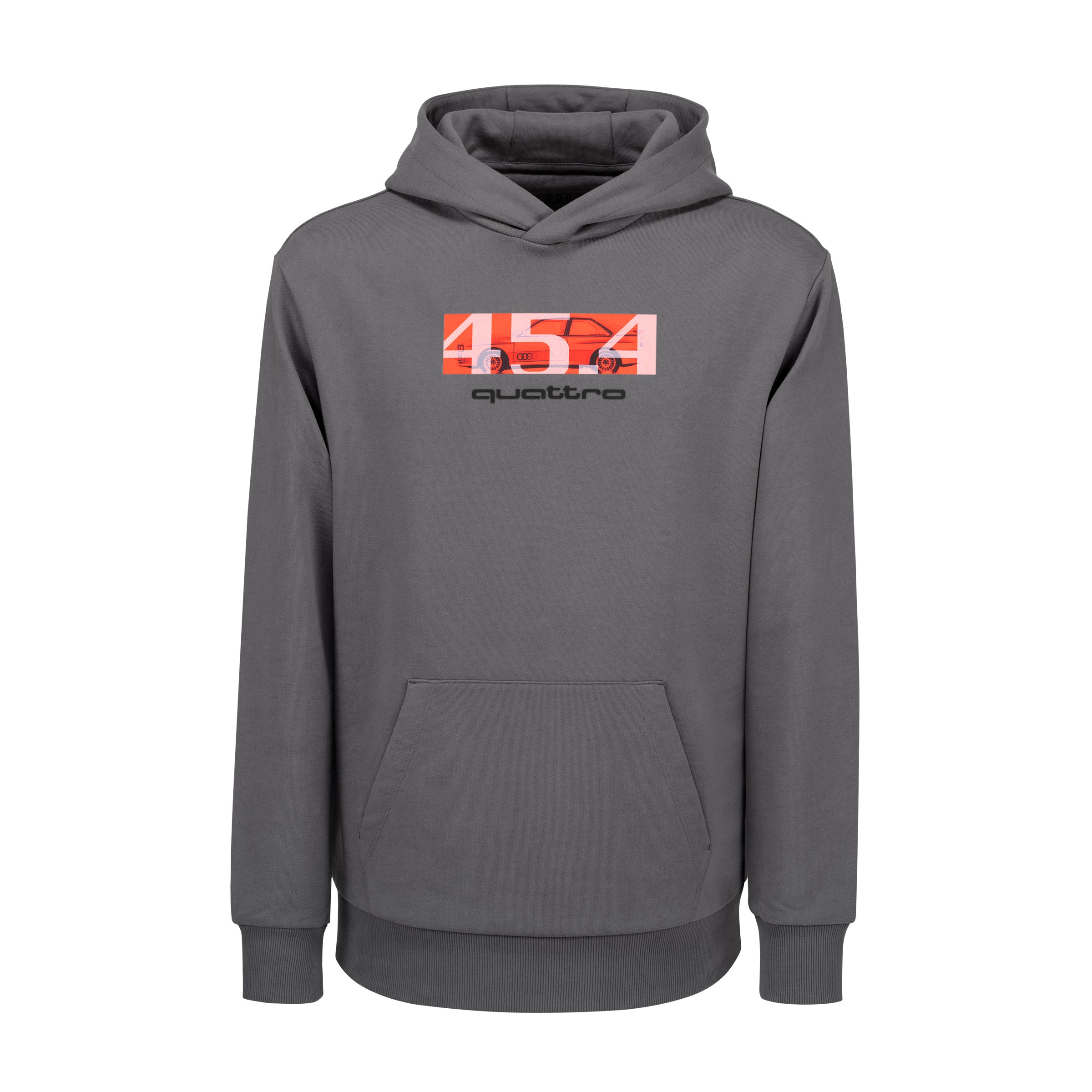 Original Audi quattro 45.4 Hoodie, Herren, grau Kapuzenpullover