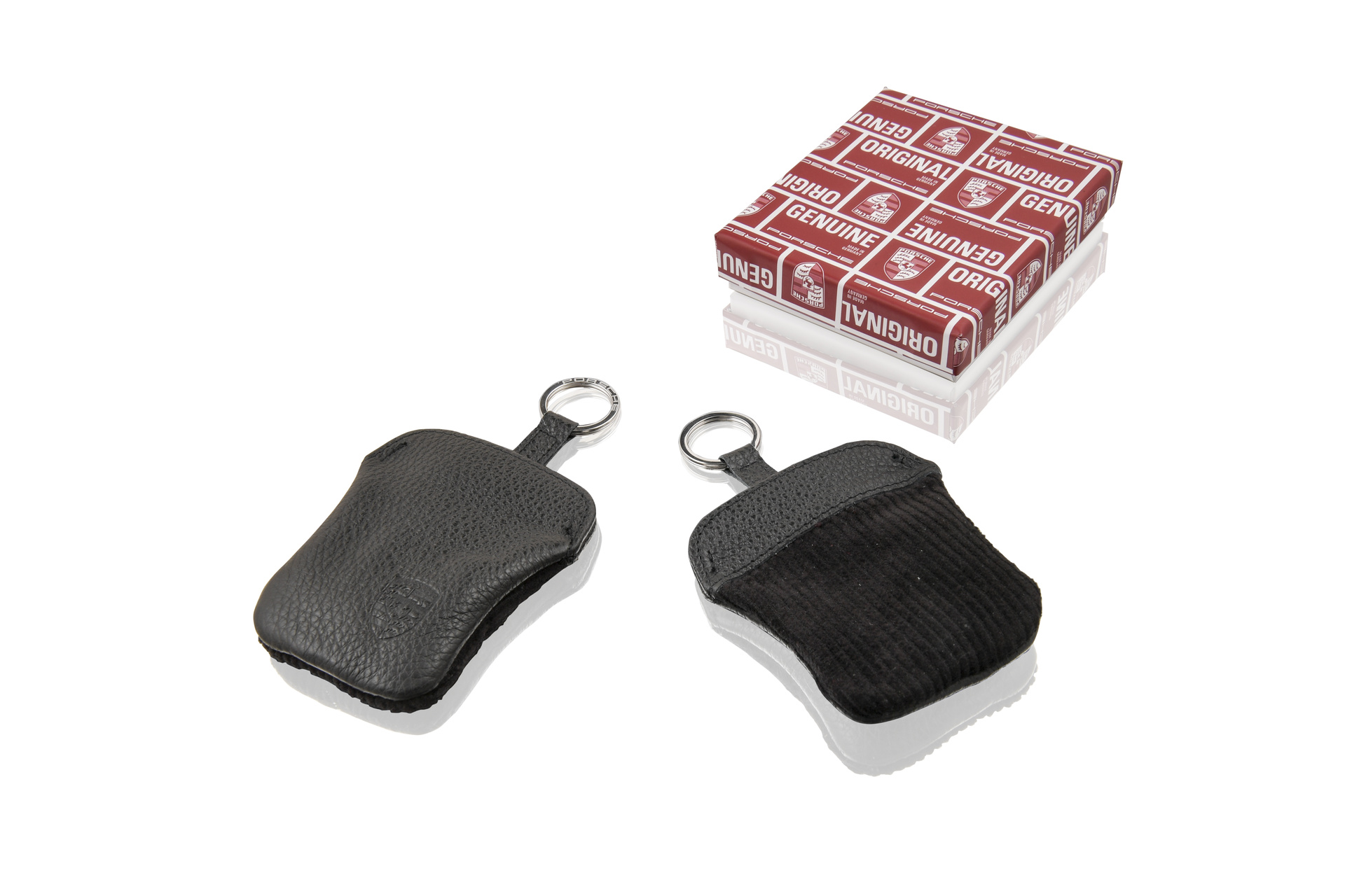 Porsche Classic Schlüsseletui Cordsamt mit geprägtem Porsche Wappen